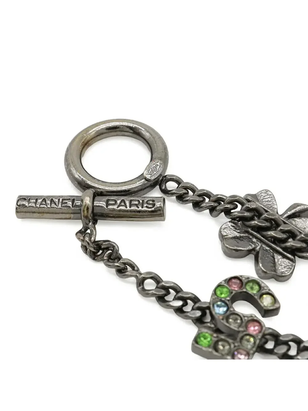 Chanel Cc Logo Chain Clover Bracelet #299773C93B